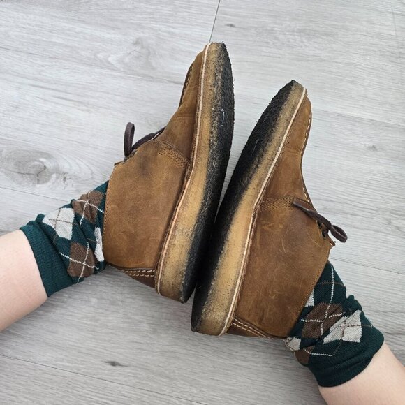 Clarks | Desert Trek brown leather boho gumsole shoes | WMS 7 - Picture 7 of 10